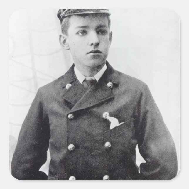 Ernest Shackleton Quadratischer Aufkleber (Vorderseite)