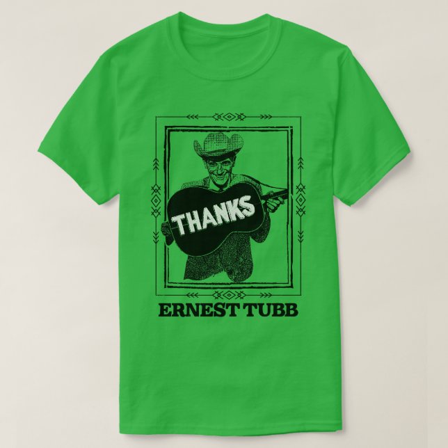 Ernest Tubb Retro Style Fan Design T-Shirt (Design vorne)