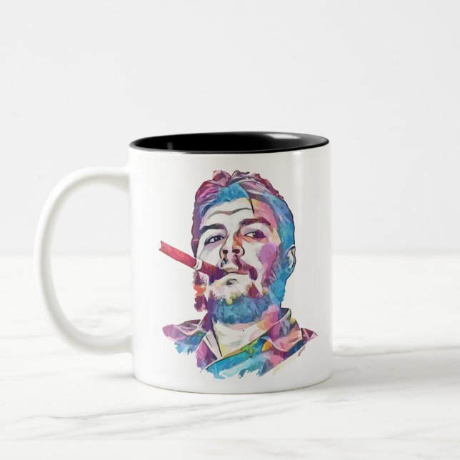 Ernesto Che Guevara Rauchwagen Zweifarbige Tasse (Links)