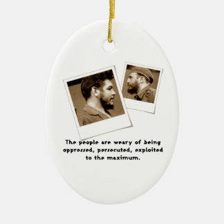 Ernesto Guevara u. Fidel Keramik Ornament