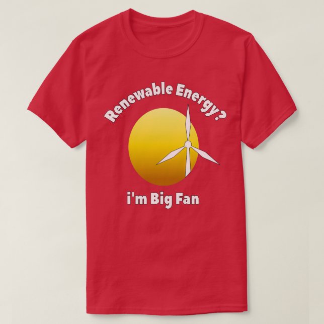 Erneuerbare Energie - ix27m großer Ventilator T-Shirt (Design vorne)
