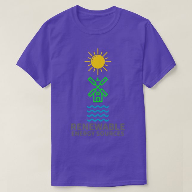 Erneuerbare Energiequellen T-Shirt (Design vorne)