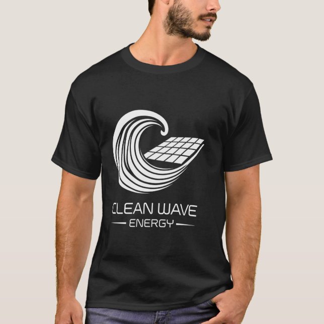 Erneuerbare Power Earth Day Clean Wave Energy T-Shirt (Vorderseite)