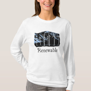 Erneuerbare Windenergie Damen Hoodie T-Shirt
