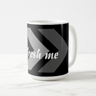 Erneuere mich Benutzerdefinierter Bildtext Impuls- Kaffeetasse