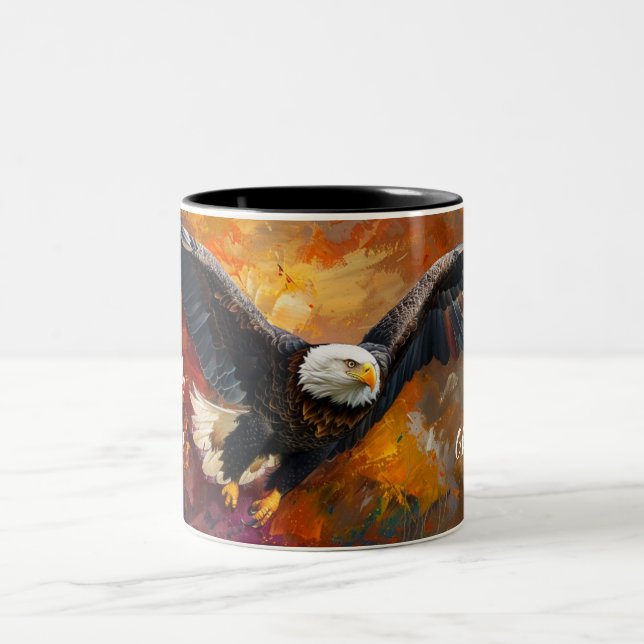 Erneuerte Stärke: Isaiah 40:31 Persönliche Umarmun Zweifarbige Tasse (Mittel)