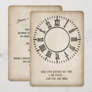 Erneuerung der Ehegelübde Zeitlose Uhr Einladung