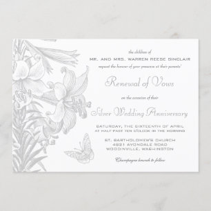 Erneuerung des Eheversprechens Silberne Hochzeit 2 Einladung