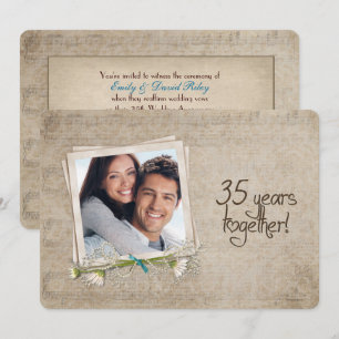 Erneuerung des Eheversprechens zum 35. Hochzeitsta Einladung