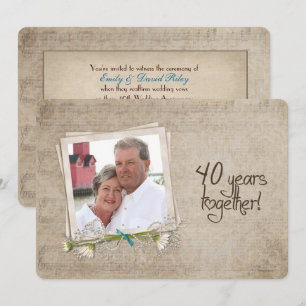 Erneuerung des Eheversprechens zum 40. Hochzeitsta Einladung