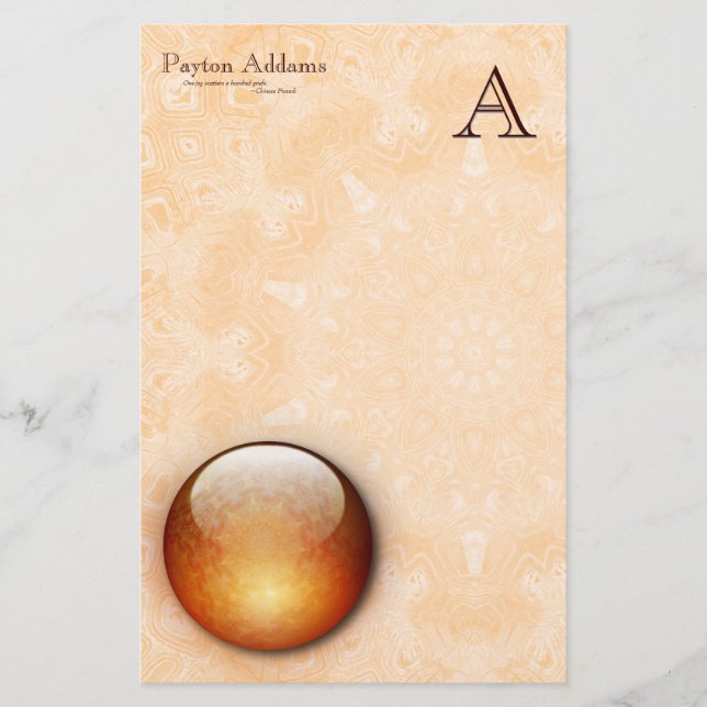 Erneuerungs-Juwel - Monogramm-Briefpapier Briefpapier (Vorderseite)