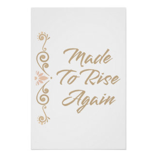Erneut Aufsteigen Inspirierend Motivierend Poster