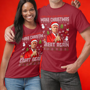 ERNEUT GROSSARTIGE CHRISTMAS   Trump Red T-Shirt