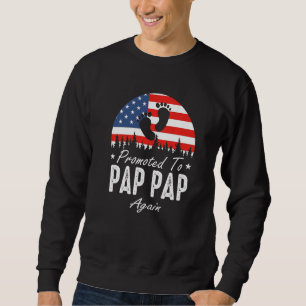 Erneut zum Pap Pap Befördert 2024 US-Flagge Vatert Sweatshirt