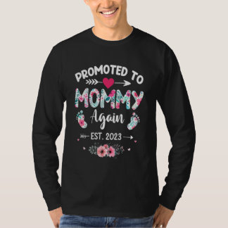 Erneut zur Mutti befördert 2023 Bald neue Mutter T-Shirt