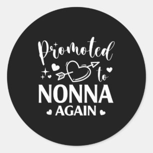 Erneut zur Nonna befördert Herz Pfeil passend Runder Aufkleber
