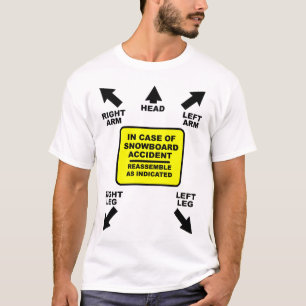 Erneut zusammengebaut Snowboard Unfall Lustiges Sh T-Shirt