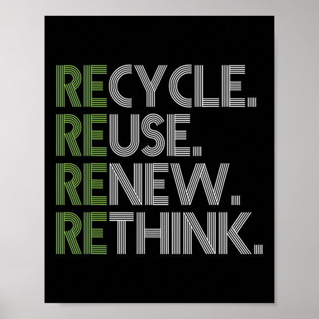 Erneute Neuausrichtung von Krisen - Umwelt gerecyc Poster (Vorne)