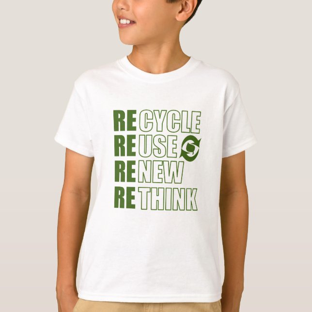 Erneute Neuüberlegung der Wiederverwendung gerecyc T-Shirt (Vorderseite)