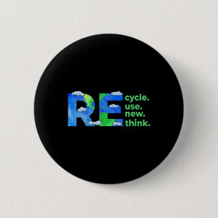 Erneute Nutzung gerecycelt Erdatmosphäre neu überd Button