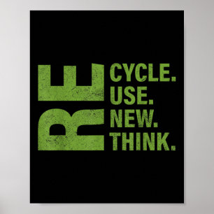 Erneute Nutzung gerecycelt Erdatmosphäre neu überd Poster