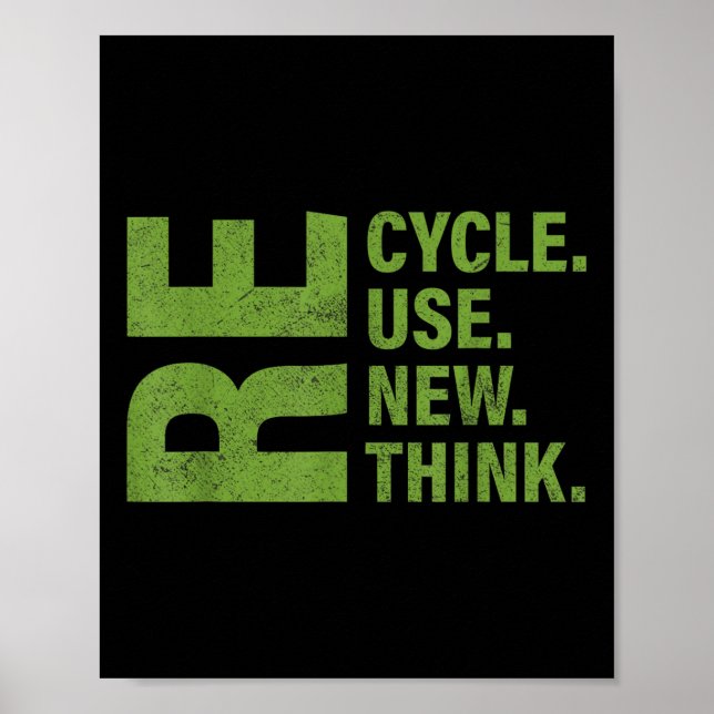 Erneute Nutzung gerecycelt Erdatmosphäre neu überd Poster (Vorne)