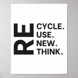 Erneute Nutzung gerecycelt Erdatmosphäre neu überd Poster