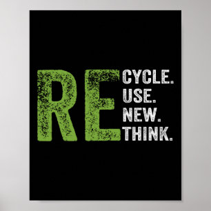 Erneute Nutzung gerecycelt Erdatmosphäre neu überd Poster
