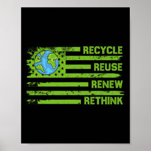 Erneute Nutzung gerecycelt Erdatmosphäre neu überd Poster