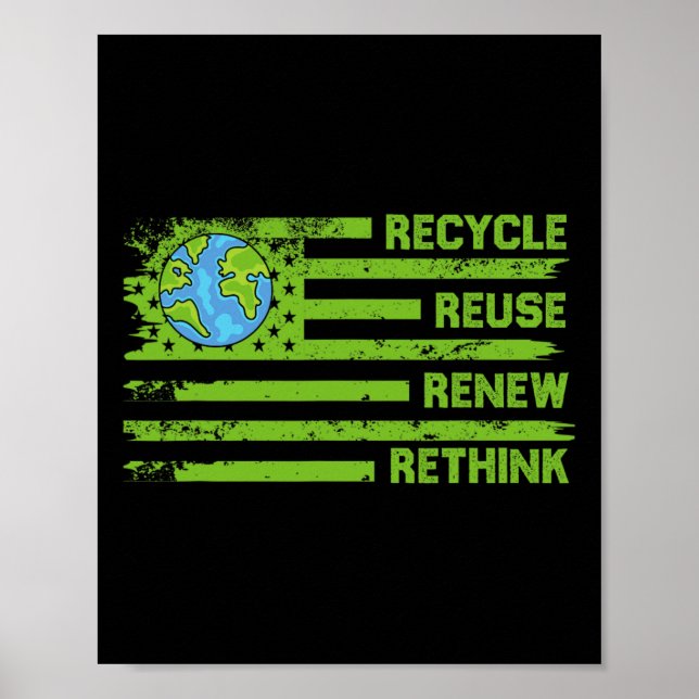 Erneute Nutzung gerecycelt Erdatmosphäre neu überd Poster (Vorne)