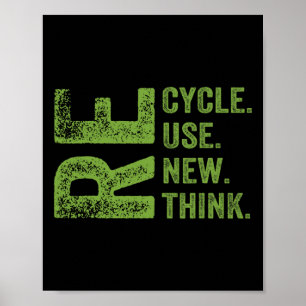 Erneute Nutzung gerecycelt Erdatmosphäre neu überd Poster