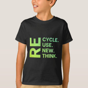 Erneute Nutzung gerecycelt Erdatmosphäre neu überd T-Shirt