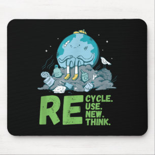 Erneute Nutzung gerecycelt Erdenneudenken Tag 2024 Mousepad