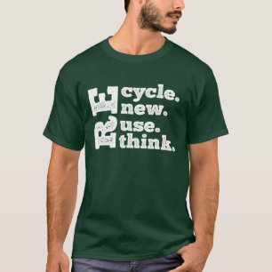 Erneute Nutzung gerecycelt Tag der Erde überdenken T-Shirt