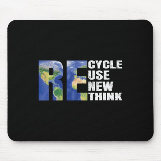 Erneute Nutzung recycle Earth Day Öko Awarenes übe Mousepad (Vorne)