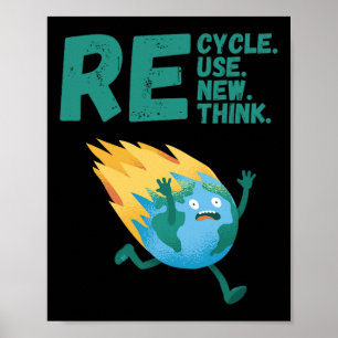 Erneute Wiederverwendung des Aktivismus des Earth Poster
