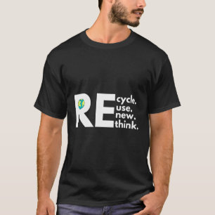 Erneute Wiederverwendung gerecycelt Neudenken des T-Shirt