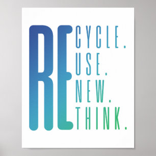 Erneute Wiederverwendung gerecycelt Poster