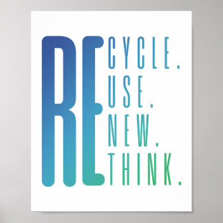 Erneute Wiederverwendung gerecycelt Poster