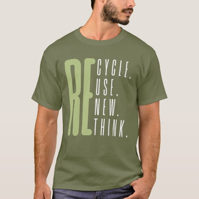 Erneute Wiederverwendung gerecycelt T-Shirt (Vorderseite)