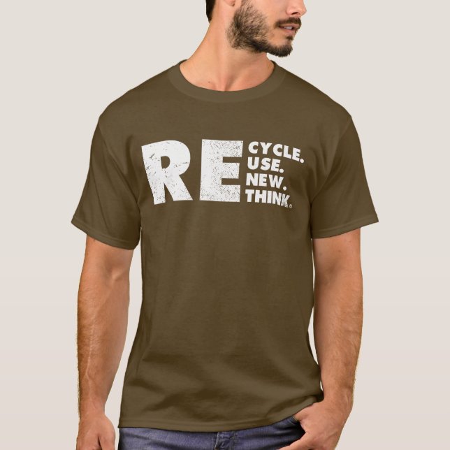Erneute Wiederverwendung gerecycelt T-Shirt (Vorderseite)