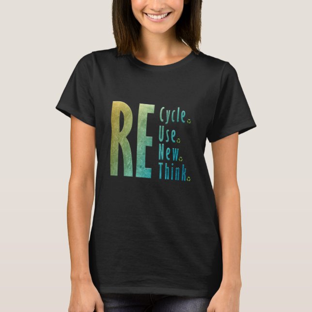 Erneute Wiederverwendung gerecycelt T-Shirt (Vorderseite)