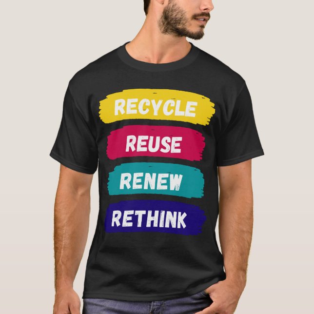 Erneute Wiederverwendung gerecycelt T-Shirt (Vorderseite)