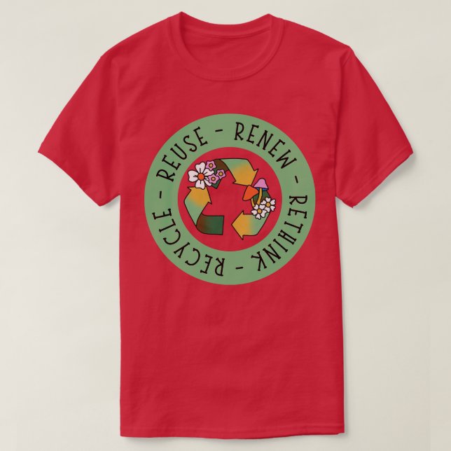 Erneute Wiederverwendung gerecycelt T-Shirt (Design vorne)