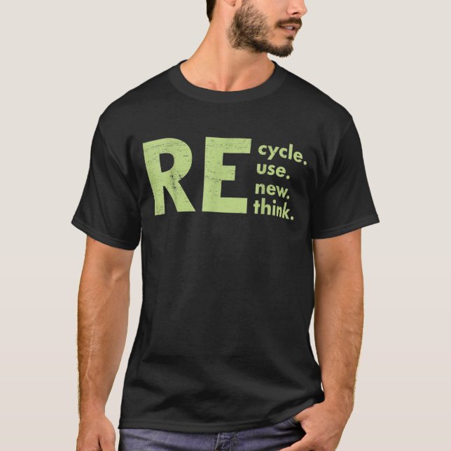 Erneute Wiederverwendung gerecycelt T-Shirt (Vorderseite)