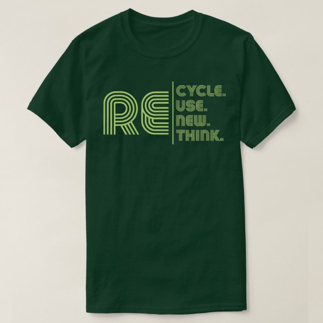 Erneute Wiederverwendung gerecycelt T-Shirt (Design vorne)