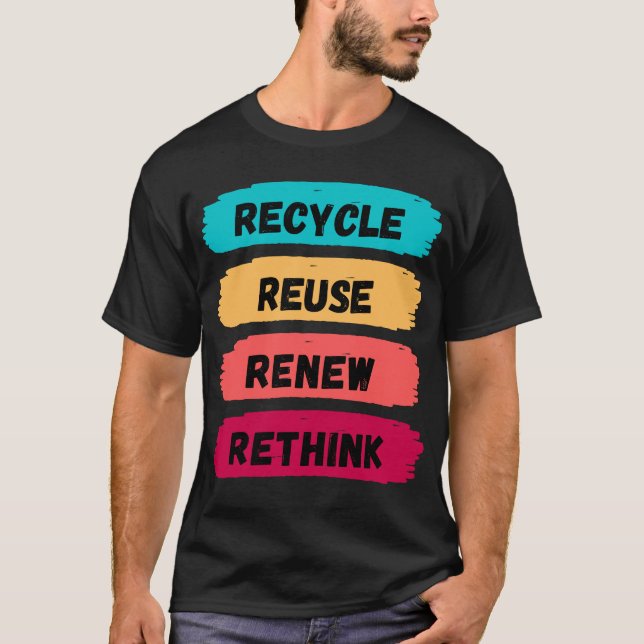Erneute Wiederverwendung gerecycelt T-Shirt (Vorderseite)