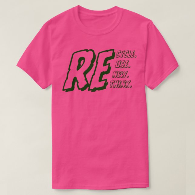 Erneute Wiederverwendung gerecycelt T-Shirt (Design vorne)