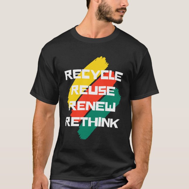 Erneute Wiederverwendung gerecycelt T-Shirt (Vorderseite)