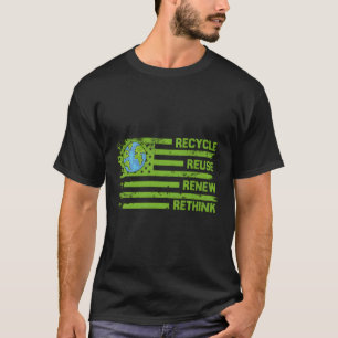 Erneute Wiederverwendung gerecycelt Überdenken der T-Shirt
